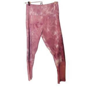 EUC ANGL Pink Tie Dye Cropped Leggings Medium